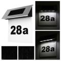 House Numbers Solar Powered Address Numbers For Houses LED Illuminated Address Sign Outdoor Lighted Metal Number Plaque Light Up For Yard Street. 