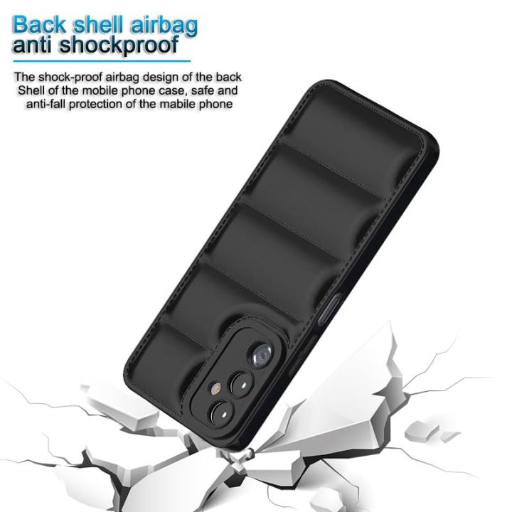 Samsung Galaxy A34 Design Case Matte Scrub Shockproof Soft Matt Puffer Down Jacket Back Cover.