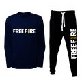 Free Fire Printed Full Sleeves T Shirt With Matching Trouser Winter Summer Wear Tracksuit Quality For Men. 