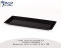1 Piece Melamine Small Craft Platter - Melamine Material White - Black. 