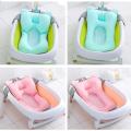 Foldable Newborn Baby Bath Mat Pad Bath Tub Baby Float Bath Mat Seat Antiskid Bathing Net Bed/Chair Cartoon Baby Shower Bath Pad. 