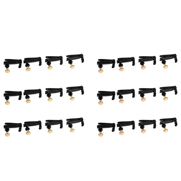 24Pcs Violin Fine Tuner Adjuster with Copper Plating Screws for 3/4 4/4 Size Violin Accessories