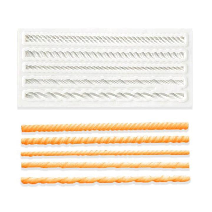 Five Braided Rope Silicone Mold Kitchen DIY Dessert Fondant Cake Chocolate Mold Lonni