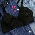 Espico Pink FORGET-ME-NOT - Cotton Full Cup Non-Padded Wirefree Bra with Full Lycra Support |  Non Padded Cup Shaped Bra |  Good Quality Beautiful Color Classic Design - Bra for Girls. 