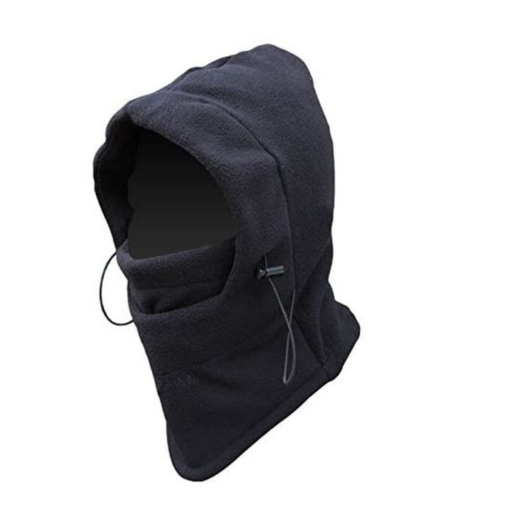Neck Warmer Motorcycle Helmet Cap - Men's and Women's Winter Windproof Cap Thick Double Warm Face Cover Cap, Black Thermal Fleece Balaclava Hood Skiing Cycling Motorcycle Full Face Mask
