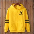MARKHOR Hoodie Black Cotton Printed Hoody ISI Logo Hooded Upper Pocket Design Mens Pullover. 