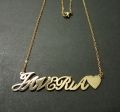 JAVERIA NAME NECKLACE LOCKET ; STAINLESS STEEL. 