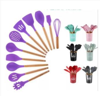 12Pcs%20Food%20Grade%20Safety%20Silicone%20Utensils%20with%20Wooden%20Handles,%20Heat%20Resistant%20Kitchen%20Tools%20Set,%20Used%20with%20Non-Stick%20Cookware%20-%20Image%206