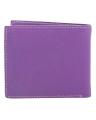 Leather Wallet - Gents in Purple Color 2 Flap Card Holder with Pic Holder. 