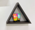 Wall Mount Triangle Wooden Box Geometric Floating Shelf Display your Photos, Cosmetics wood Wall Mounted shelves | Storage Racks | wooden shelf for wall | wooden shelves for wall |. 