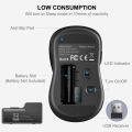 WisFox 2.4G Wireless Mouse for Laptop, Ergonomic Computer Mouse with USB Receiver and 3 Adjustable Levels, 6 Button Cordless Mouse Wireless Mice for Windows Mac PC Notebook (Grey). 
