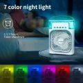 Portable Air Conditioner Fan Big Size | 3-in-1 Mini Air Cooler with Ice & Humidifier | USB Electric Fan with Water Mist | LED Lights | Adjustable Wind Speed | Small Desktop Cooling Fan for Room, Office & Home | 10inches. 