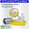 10Pcs Doble Shaft 5v Yellow TT Motor DC Gear Motor for DIY Projects By Electrica. 