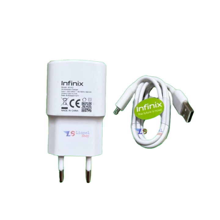 Infinix Original 18W Fast Charger Adapter with Cable for Smart 4/5/S4/S5 Pro Note 4/5/6/7 Hot 6X 7 Lite