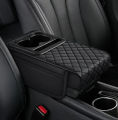 Universal Leather All Colors Car Arm Rest Cushion With Cup Holder. 
