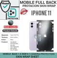 APPLE IPHONE 11 FULL BACK 360 premium Protection Skin Wrap full cover Premium Quality sheet Apple iphone 11. 