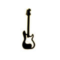 European and American simple fashion creative cute rock guitar microphone metal brooch badge male pin bag accessories women. 