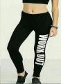Black Lycra Workout Tights for Women. 