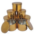 Steel Empty Tins, Golden Tin bid boxes wedding jewelry boxes tins Candle jars Candle. 