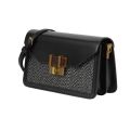 Charles & Keith CK2-80781405 Original Ladies Hand Bag Black Color With Leather Stripe-Buy Online Hand Bags In Pakistan. 