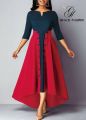 Ghazi fabric Stitched Linen Tail Frock. 