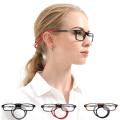 【Footprint】 Man Hanging Neck Reading Glasses Portable TR90 Magnet Reading Glasses Long Legs Telescopic Headset (Spectacle Degree Options: +100, +125, +150, +175, +200, +225, +250, +275, +300, +325, +350). 
