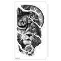 Small full waterproof sticker, half tiger lion animal arm durable tattoo sticker. 