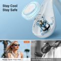 Bladeless Neck Fan 2500mAh Rechargeable – Safe Hands-Free Hanging Fan, Dual Head Rotation | No Blade Design for Kids & Adults | Office, Travel, Sports, Outdoor. 