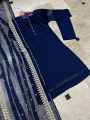 Chiffon New Arrival KAMEEZ SHALWAR  Front Loppi Hand Stitched Button Long Chiffon Shirt With Embroidered Dupatta 3Pcs  TAHI. 