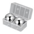 2Pcs Stainless Steel Ice Cubes Ice Tartar Quick-Freeze Ice Balls Whiskey Round Kitchen Bar Utensils. 