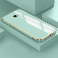For Samsung Galaxy J4 Plus Back Cover Luxury 6D Plating Soft Case Camera Lens Protection Square Frame Silicone Glossy Shockproof Mobile Phone Cases. 