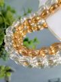 30/70/100/180pcs Glass Crystal Beads – Transparent Crackle Beads for Jewelry Making & DIY Crafts | 100pcs, 30pcs, 180pcs/lot of Beads. 