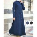 Tarseel - Denim Coat style Abaya - Women Abaya And Hijab 2023 Collection. 