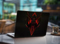 Black and red plastic frame, vector, planet, space, meteors Laptop Notebook Skin Sticker Cover Art Laptop Skin Fits 13.3" 14" 15.6" 16". 