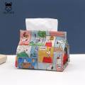 【FUN LIVE】 ALPACA Storage Tissue Box Japan And South Korea Light Snoopy Home Car Pumping Paper Storage Bag Creative Cosmetic Tissue Storage Box For Car. 