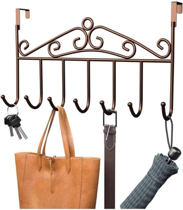 Over Door Hanger with Hooks Metal Over the Door Towel Hook