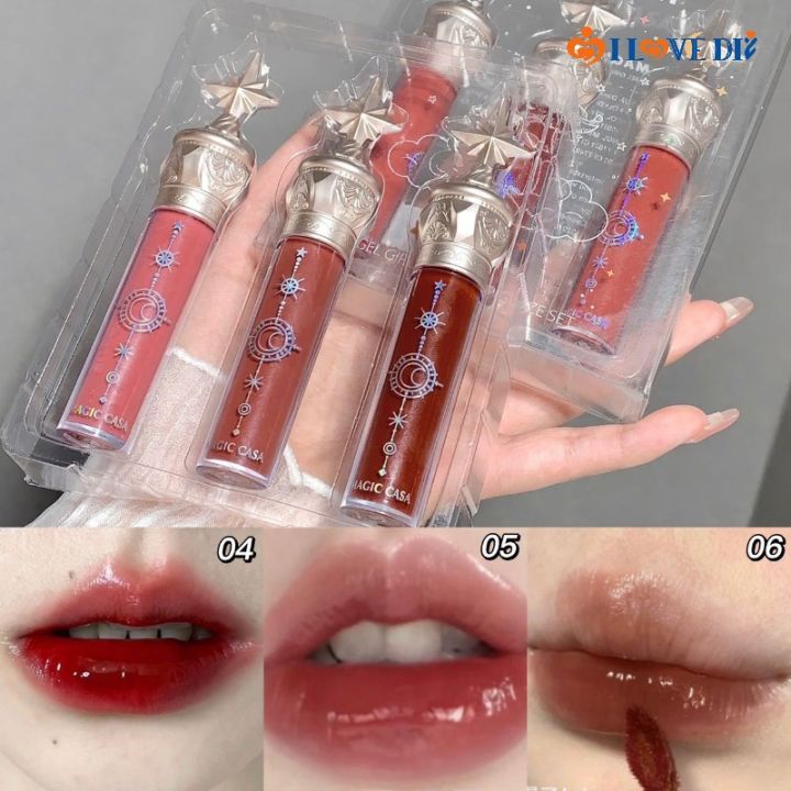 Moisturizing Hydrating Lasting Glass Lip Gloss/ Waterproof No-stick Cup Liquid Lipstick/ Natural Mirror Water Light Lip Glaze
