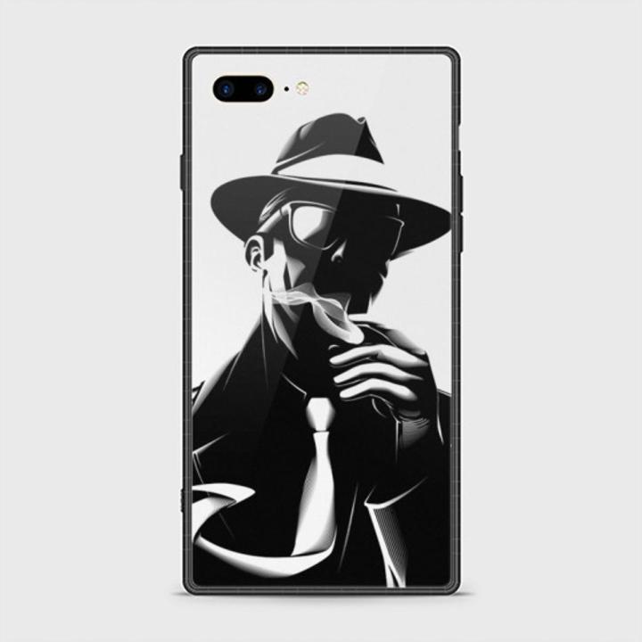 iPhone 7 Plus Cover - SkinLee HQ Square Infinity Glass Case - Cool Gangster - SKINLEE-533-1-1001-2