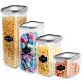 Fast Forward Airtight Food Storage Containers – BPA-Free Plastic Containers with Lids for Kitchen & Pantry Organization, Ideal for Dry Food, Cereal, Pasta, Flour & Sugar. 