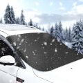 Large 4 Seasons Car Snow Shield Magnetic Thickened Windscreen Cover 170x118cm Anti-frost Sun Protection Half Car Cover. 