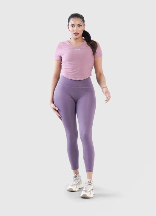 Hyperflex Seamless Leggings - Purple Hustlers High Waisted Leggings for Women-Soft Athletic Tummy Control Pants for Running Yoga Workout