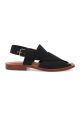 SPUTNIK BLACK PESHAWARI SANDAL FOR MEN 0AA854/002. 