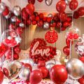 (SPECIAL DISCOUNT) Pack of 100pcs Shining Red Balloons For Wedding, Anniversary, Valentines Day, Birthday Decorations, Welcome Party, Room Decorations, Party Decorations Items. 