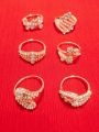 Premium Luxury Gold-Plated Zircon Ring for Women – Elegant Attractive Engagement & Party Ring. 