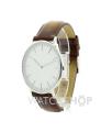 Dark Brown Leather Strap Watch- Unisex. 