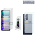 2 in 1 infinix Hot 50 Pro Plus UV Tempered Glass Liquid Glue Screen Protector Curved Edge to edge + Back Matte Protector Soft Skin Sheet Film For Hot 50 Pro+ Plus - Transparent. 