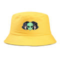【wenfangdianpu】COUPLE alien Panama Bucket Men Summer Cap fashion Print Bob Hat Hip Hop Gorros Fishing Fisherman Hat. 