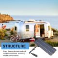 12V 60W Solar Panels Charger Car Motorcycle Kick Scooter Portable Solar Panel Car Charger Battery Efficient Maintenance. 