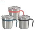 Camping Cup Tea Cup Portable with Lid Camping Mug 448ml Capacity Metal Cups Stainless Steel Coffee Mug for Backpacking Travel Touring Hiking. 