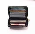Men's Genuine Leather Card Holder Storage Bags Blocking Zipper Thin Pocket  Stylish mini wallet for girls- Stylish Purse for girls. 